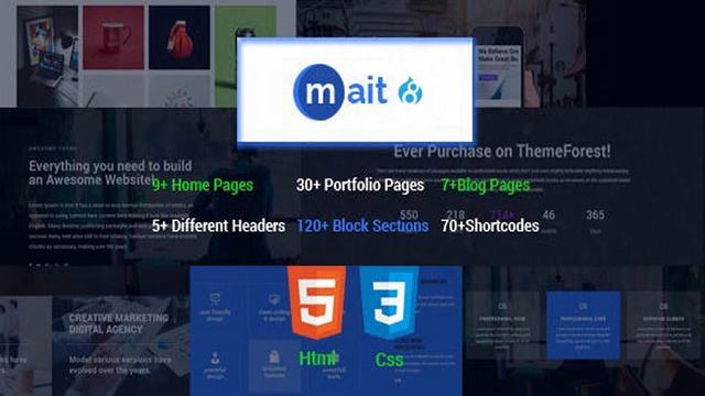 Mait | Responsive Bootstrap Drupal 8 Landing Page Theme | Themeforest Website Templates and Themes смотреть онлайн