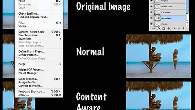 Photoshop CS4 Content Aware scaling смотреть онлайн