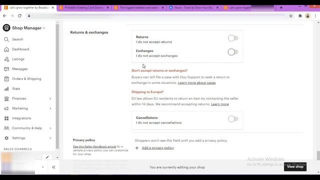 Win Etsy Shoppers heart with clear shop policies (2021) - Easy way to Update Shop Policies Sinhala смотреть онлайн