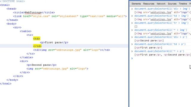 JavaScript Tutorial - CSS selectors - child combinators смотреть онлайн