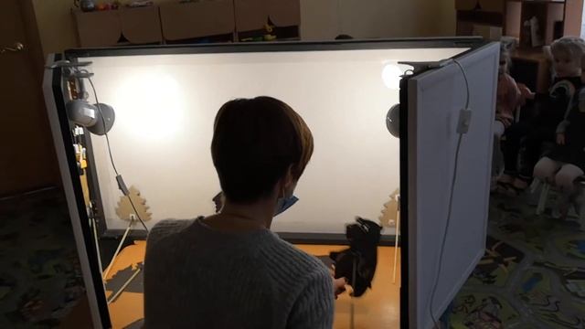 Показ сказки "Теремок" с использованием теневого театра смотреть онлайн