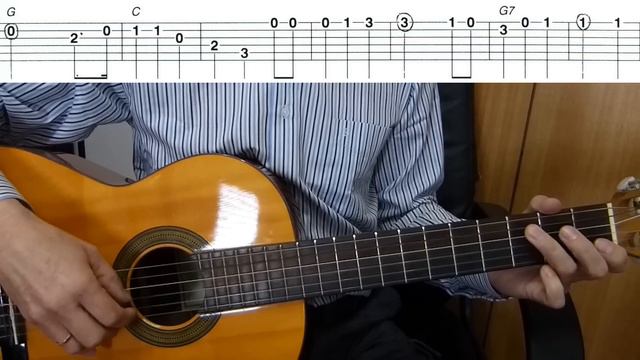 USA National Anthem -The Star-Spangled Banner - Easy Guitar melody tutorial + TAB Guitar lesson смотреть онлайн