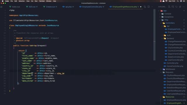 18 Employees Management Application with Laravel and Vuejs - Employees Update смотреть онлайн