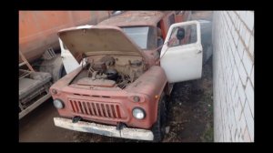 Пожарная машина ГАЗ-53, запуск после долгой стоянки