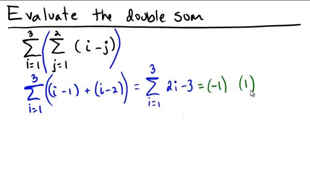 Performing a double sum смотреть онлайн