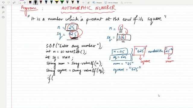 Automorphic Number | Easiest Method | Java Program смотреть онлайн