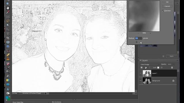 Photoshop Elements Create a Pencil Sketch смотреть онлайн