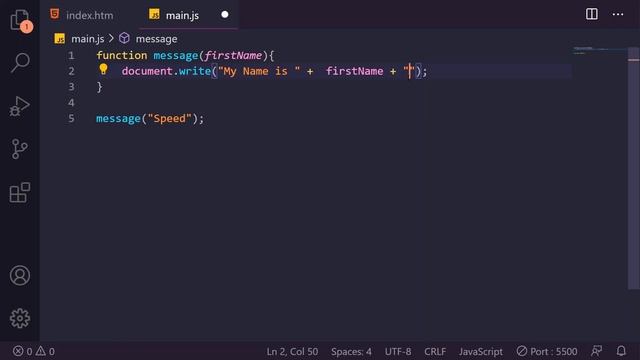LECTURE 47: FUNCTION WITH PARAMETERS | 2020 | STEP BY STEP | JAVASCRIPT TUTORIAL SERIES смотреть онлайн