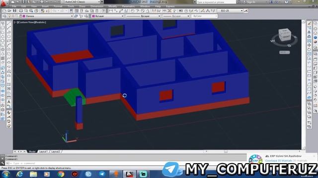 AUTOCAD 3D { 2-qism } 10-DARS || MY COMPUTER смотреть онлайн