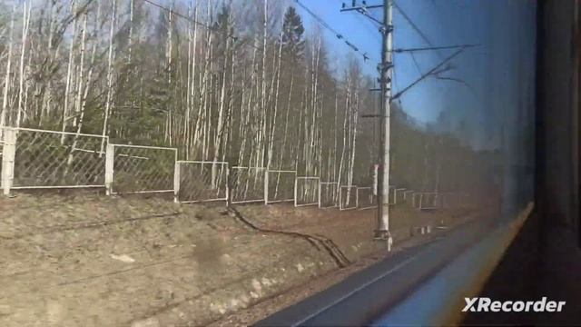 Поездка на электропоезде ЭТ2М 045 Рейс Зеленогорск - Санкт-Петербург. смотреть онлайн