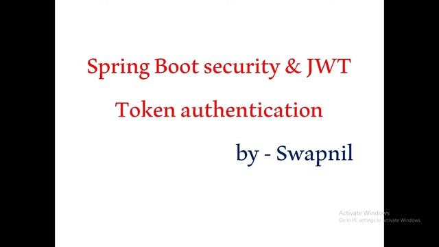 01 Spring security and JWT token authentication introduction смотреть онлайн