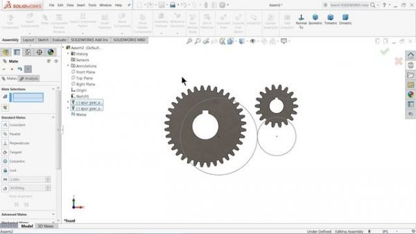 Solidworks tutorial | Design of Spur gear with Solidworks toolbox