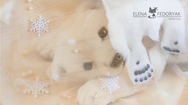 Валяние из шерсти. Белый медвежонок смотреть онлайн