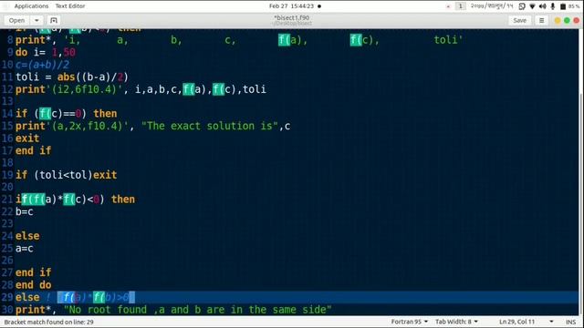 Bisection method and Newton Raphson Method(Fortran Programming) смотреть онлайн