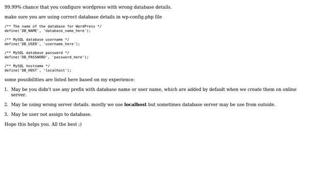 Wordpress: Database migration issues - Error #1046 No database selected (2 Solutions!!) смотреть онлайн