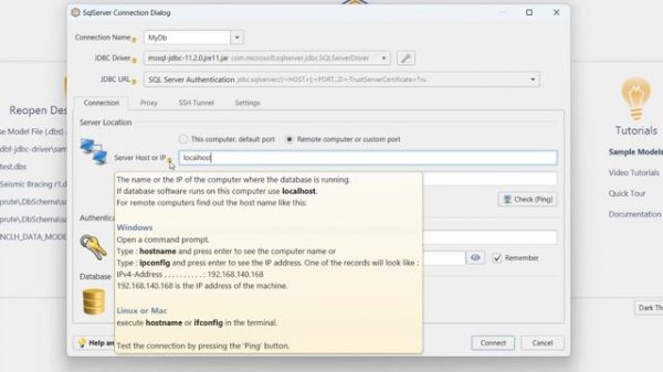 Connect to SQL Databases using DbSchema