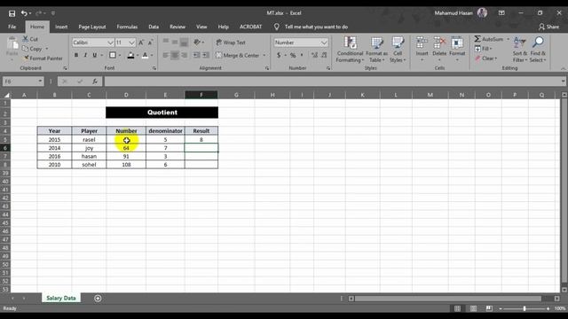MS Excel QUOTIENT Function | QUOTIENT Function|QUOTIENT Formula in Excel|QUOTIENT Formula|MS Excel смотреть онлайн