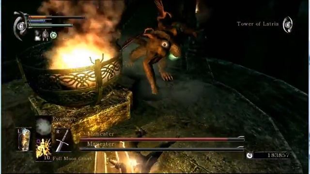 0-12. Maneater(3-2 Boss) melee fight with starting soul level(4). смотреть онлайн