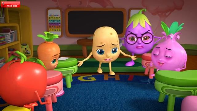 Aloo Kachaloo Late To School Ep 01 | Hindi Rhymes and Kids Shows | Infobells смотреть онлайн