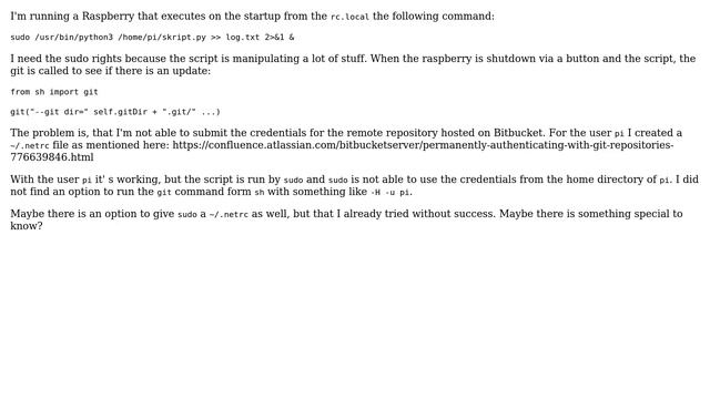 Raspberry Pi: User right problem while python script and git during boot up (2 Solutions!!) смотреть онлайн