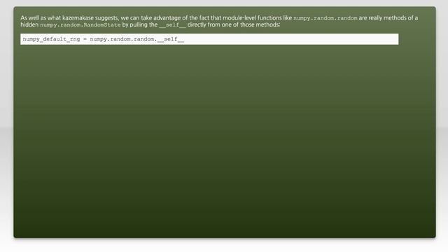 How to access numpy default global random number generator смотреть онлайн