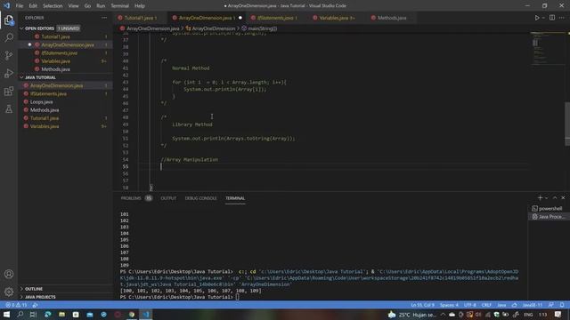 Java Tutorial 6: Arrays смотреть онлайн