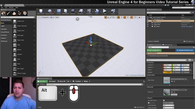 #4 How to Navigate 3D Space in the Viewport | Unreal Engine 4 Tutorial for Beginners смотреть онлайн