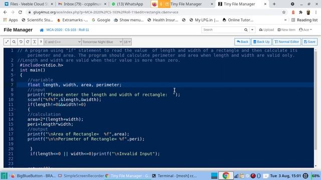 MCA 1st Semester - CS-103 - if else statement смотреть онлайн