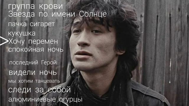 самые популярные песни Виктора Цоя смотреть онлайн