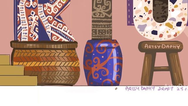 Wall Painting at Sarawak General Hospital RTU | Procreate Mural Sketch Process | Artsy Daphy смотреть онлайн