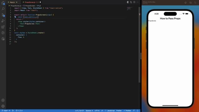 React Native Tutorial:Props Passing смотреть онлайн