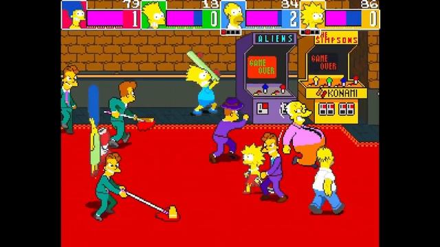 The Simpsons Arcade Game - Stage 4 - Moe's Tavern смотреть онлайн