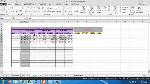 EJERCICIO 9 excel смотреть онлайн