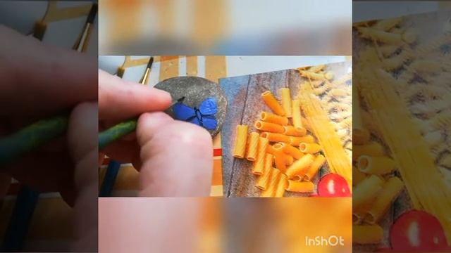 Роспись акрилом по камням, бабочка. смотреть онлайн