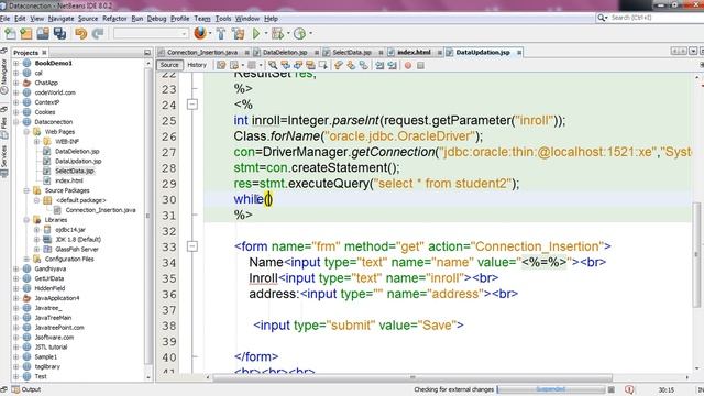 JDBC connectivity in hindi lic-8(1)(Data updation in oracle database using netbeans ) смотреть онлайн