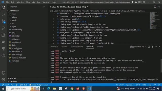 Error: EPERM: operation not permitted, mkdir 'D:\' npm install error solved смотреть онлайн