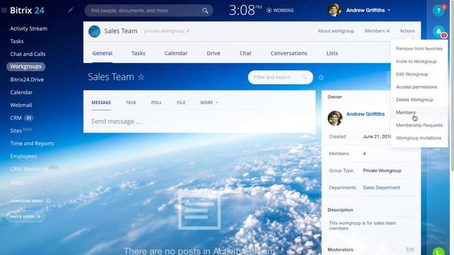 Free project management - how to create workgroups in Bitrix24 смотреть онлайн