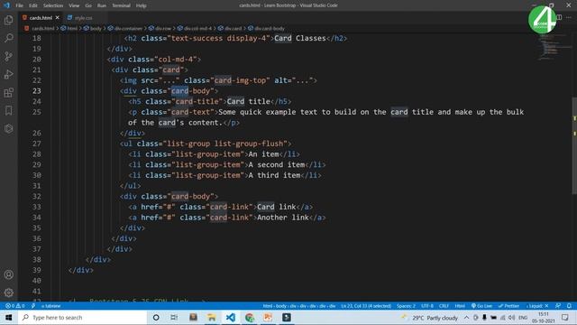 Bootstrap Tutorial In Hindi | Bootstrap 5 Card Class Tutorial | Bootstrap 5 Tutorial In Hindi смотреть онлайн