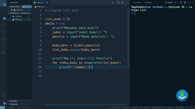 Belajar Python [Dasar] - 36 - Latihan List смотреть онлайн