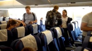 Салон самолёта Боинг 747-400 авиакомпании Россия. Рейс FV5876 / Cabin Boeing 747-400 Rossia Airline