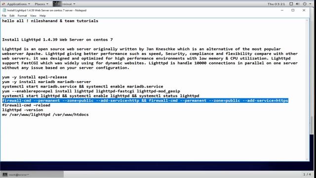 Lighttpd Web Server on centos 7 смотреть онлайн