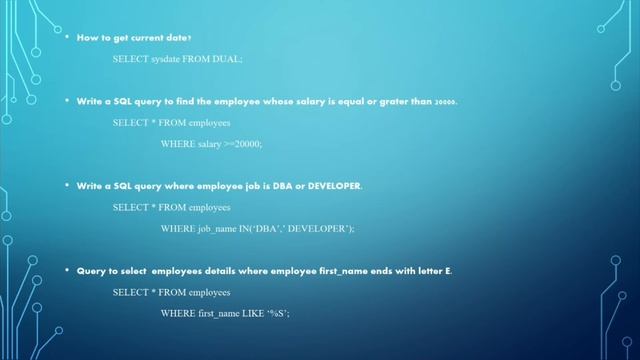 Top SQL queries for interview | Top 10 SQL Interview Questions смотреть онлайн