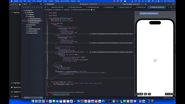 ChatGPT and SwiftUI: A Step-by-Step Guide to Cloning the Twitter Like Animation смотреть онлайн