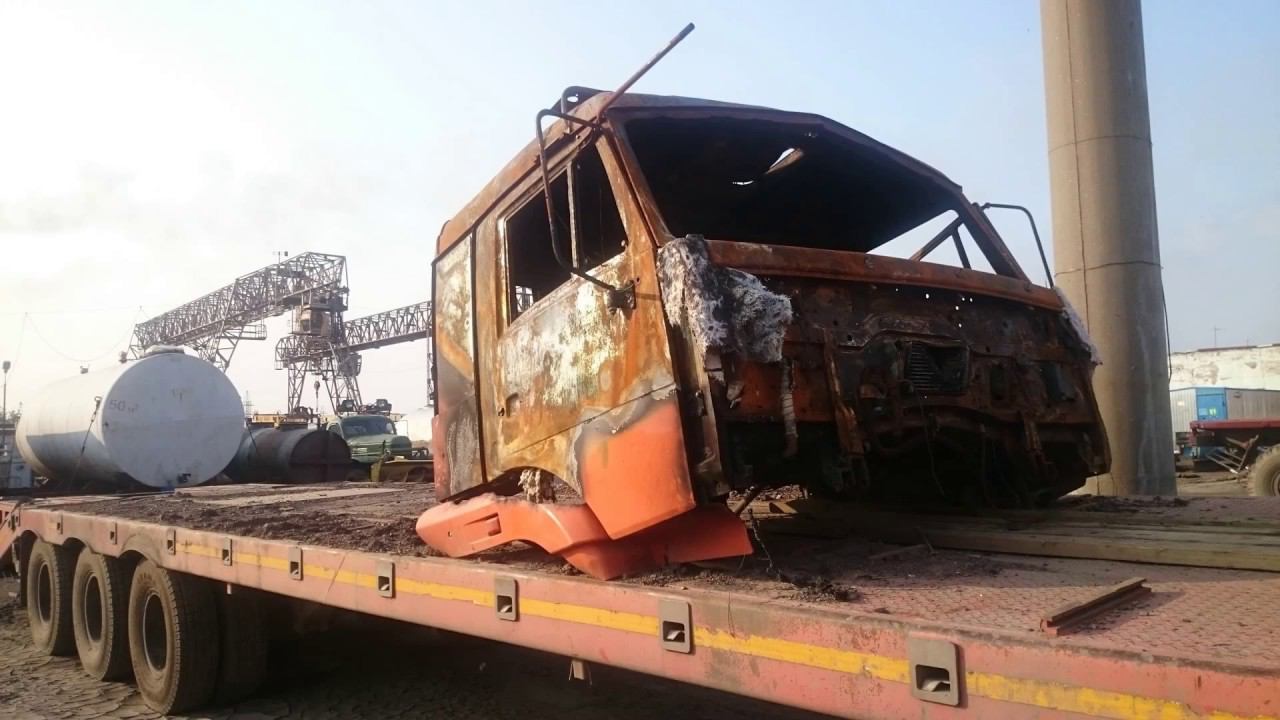 Камаз 65221, пробный выезд на дорогу после восстановления