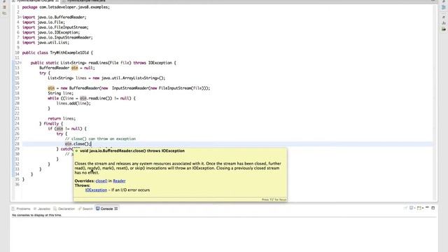 [LD] Java 7 - Try With Resources | Let's Develop With смотреть онлайн