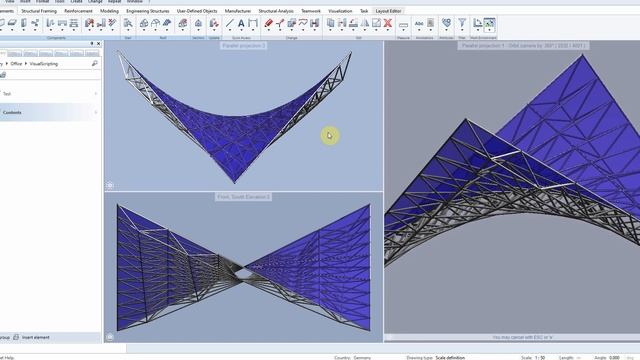 ALLPLAN Visual Scripting / Parametric Saddle Truss Structure / Introduction смотреть онлайн