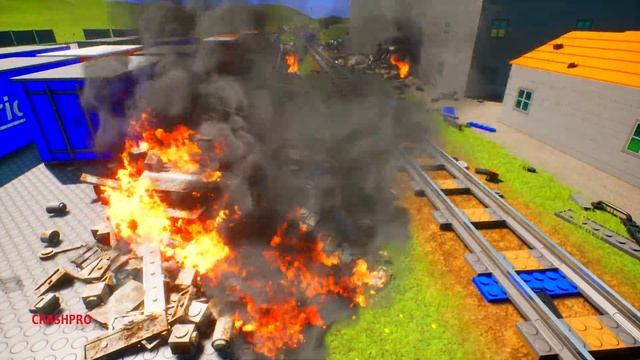 Unstoppable Massive LEGO Train Wrecks - Brick Rigs Smasher Gameplay #14 смотреть онлайн