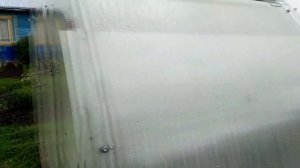 НАША ТЕПЛИЦА С РАЗДВИЖНОЙ КРЫШЕЙ! Обзор на садовом участке