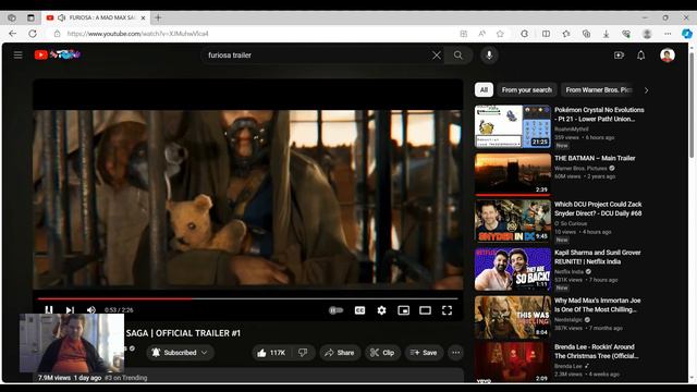 FURIOSA : A MAD MAX SAGA | TRAILER #1 Reaction смотреть онлайн