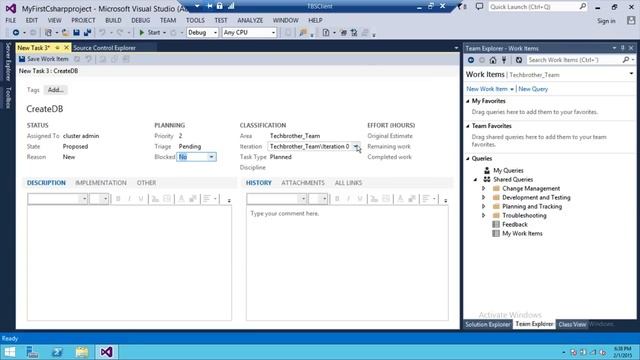TFS 2013 Tutorial : 19- How to Create a Work Item in Team Foundation Server 2013 using Visual Studi смотреть онлайн